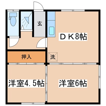 大沢マンションの物件間取画像